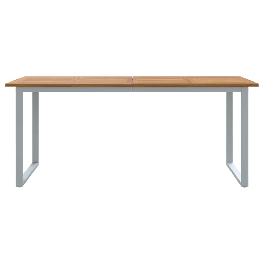 Gartentisch Grau 180 x 90 x 75 cm Massivholz Akazie