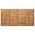 Gartentisch Grau 180 x 90 x 75 cm Massivholz Akazie