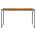 Gartentisch Grau 140 x 80 x 75 cm Massivholz Akazie