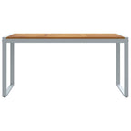 Gartentisch Grau 160 x 80 x 75 cm Massivholz Akazie