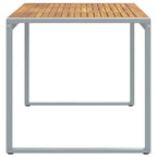 Gartentisch Grau 160 x 80 x 75 cm Massivholz Akazie