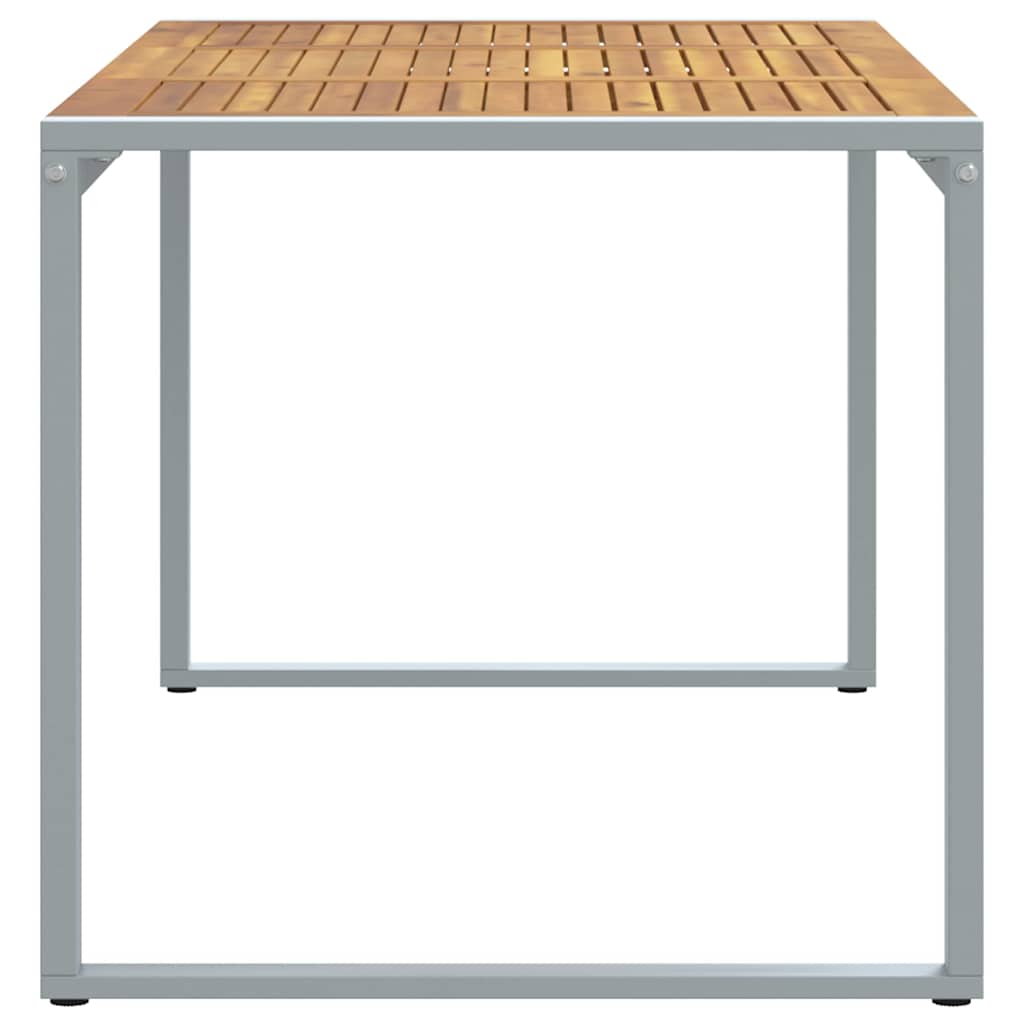 Gartentisch Grau 160 x 80 x 75 cm Massivholz Akazie