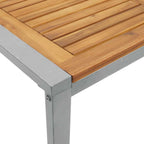 Gartentisch Grau 180 x 90 x 75 cm Massivholz Akazie