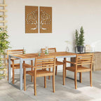 Gartentisch Grau 180 x 90 x 75 cm Massivholz Akazie