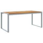 Gartentisch Grau 180 x 90 x 75 cm Massivholz Akazie