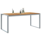 Gartentisch Grau 180 x 90 x 75 cm Massivholz Akazie