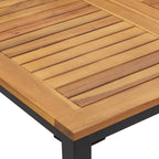 Tisch für Outdoor Natürlich und Schwarz 180 x 90 x 75 cm
