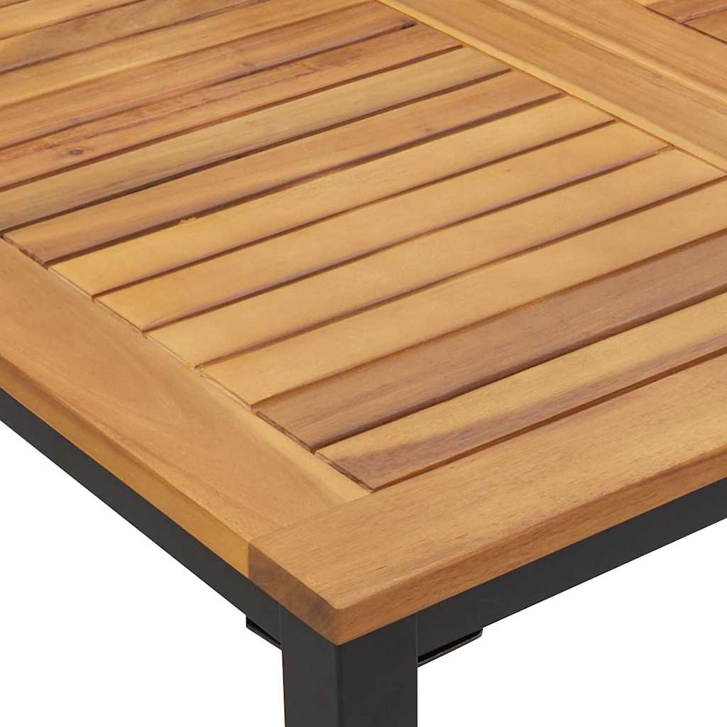 Tisch für Outdoor Natürlich und Schwarz 180 x 90 x 75 cm