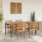 Tisch für Outdoor Natürlich und Schwarz 180 x 90 x 75 cm