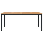Tisch für Outdoor Natürlich und Schwarz 180 x 90 x 75 cm