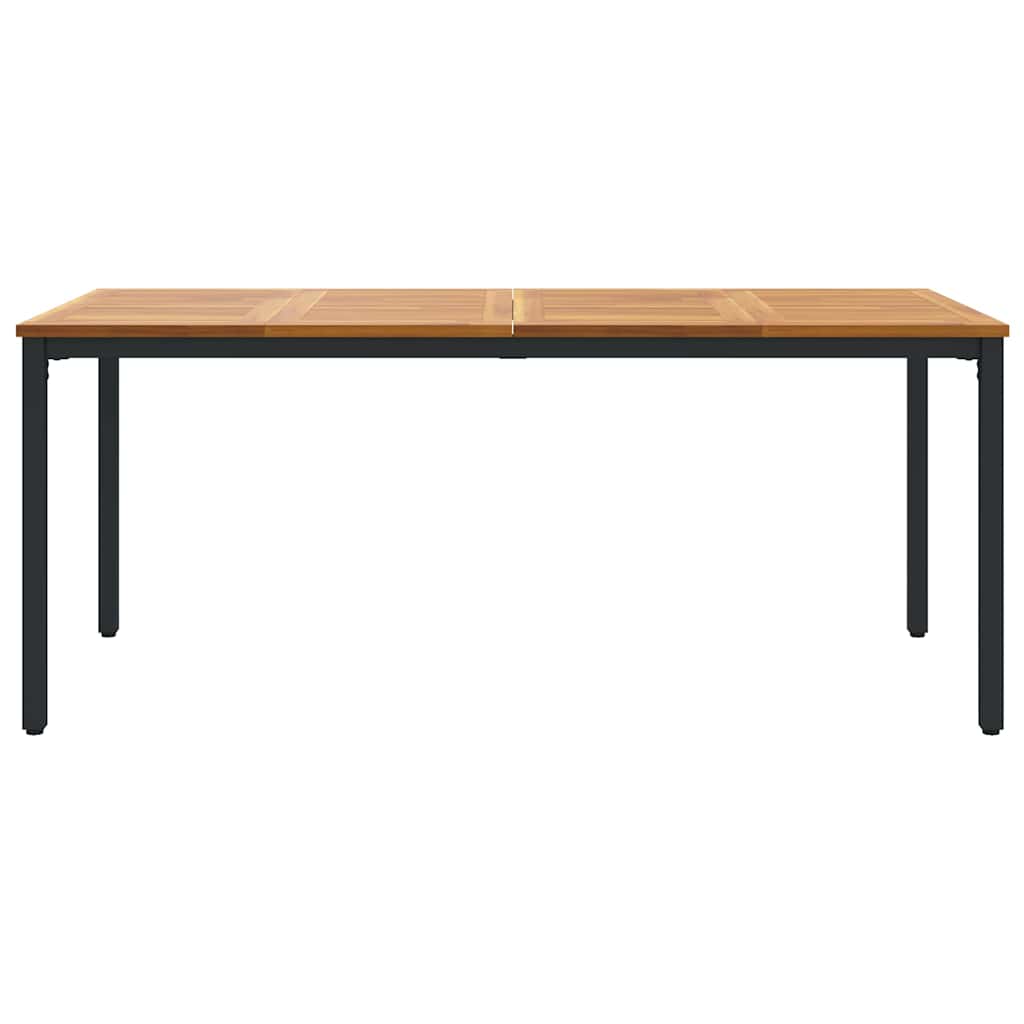Tisch für Outdoor Natürlich und Schwarz 180 x 90 x 75 cm