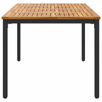 Tisch für Outdoor Natürlich und Schwarz 180 x 90 x 75 cm