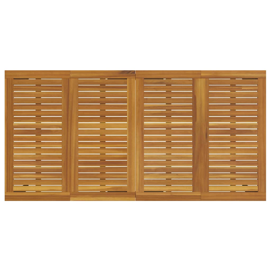 Tisch für Outdoor Natürlich und Schwarz 180 x 90 x 75 cm