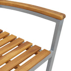 Gartenstuhl 2 pcs Braun 56 x 57 x 87 cm Massivholz Akazie