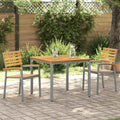 Gartenstuhl 2 pcs Braun 56 x 57 x 87 cm Massivholz Akazie