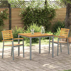 Gartenstuhl 2 pcs Braun 56 x 57 x 87 cm Massivholz Akazie