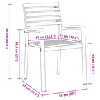 Gartenstuhl 2 pcs Braun 56 x 57 x 87 cm Massivholz Akazie