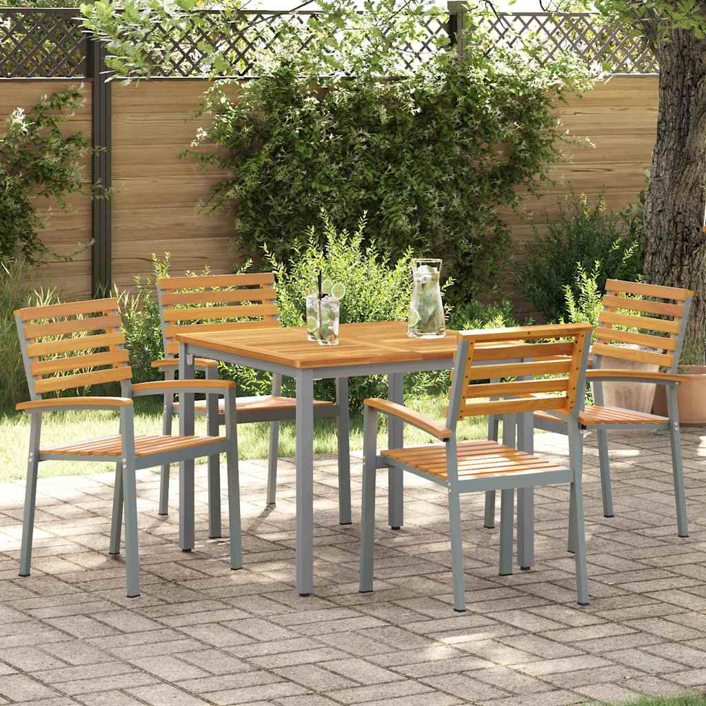 Gartenstuhl 4 pcs Braun 56 x 57 x 87 cm Massivholz Akazie