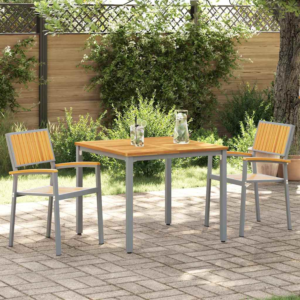 Stapelstuhl 2 pcs Braun 56 x 57 x 87 cm Massivholz Akazie