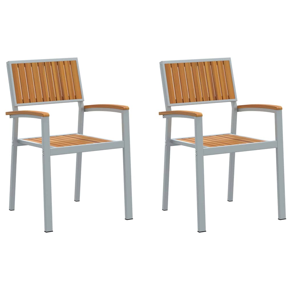 Stapelstuhl 2 pcs Braun 56 x 57 x 87 cm Massivholz Akazie
