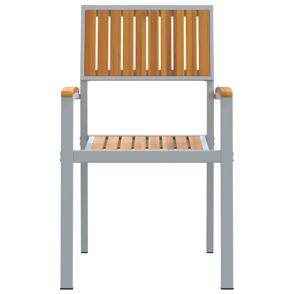 Stapelstuhl 2 pcs Braun 56 x 57 x 87 cm Massivholz Akazie