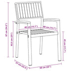 Stapelstuhl 4 pcs Braun 56 x 57 x 87 cm Massivholz Akazie