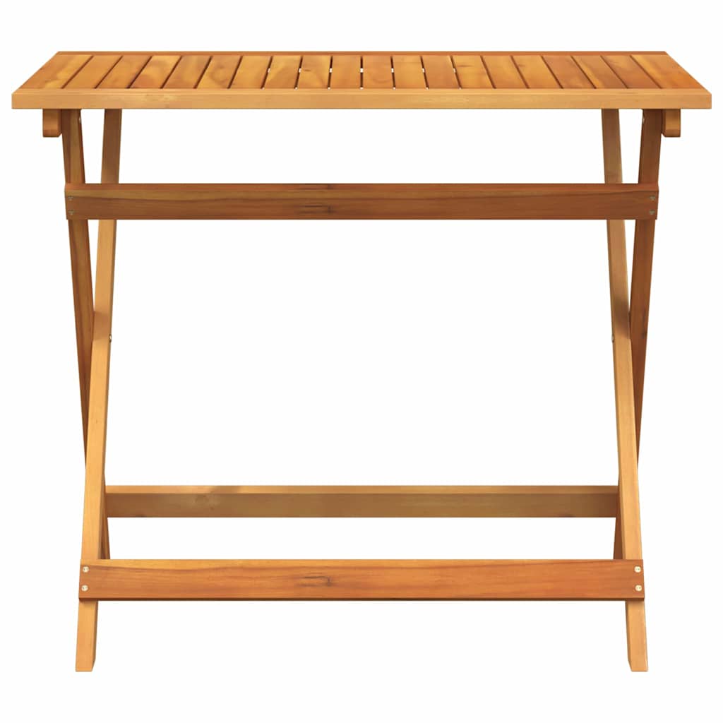 Gartentisch Braun 90 x 55 x 75 cm Massivholz Akazie