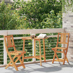 Außen Bistro-Stühle mit Kissen 2 pcs Massivholz Akazie