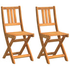 Außen Bistro-Stühle mit Kissen 2 pcs Massivholz Akazie