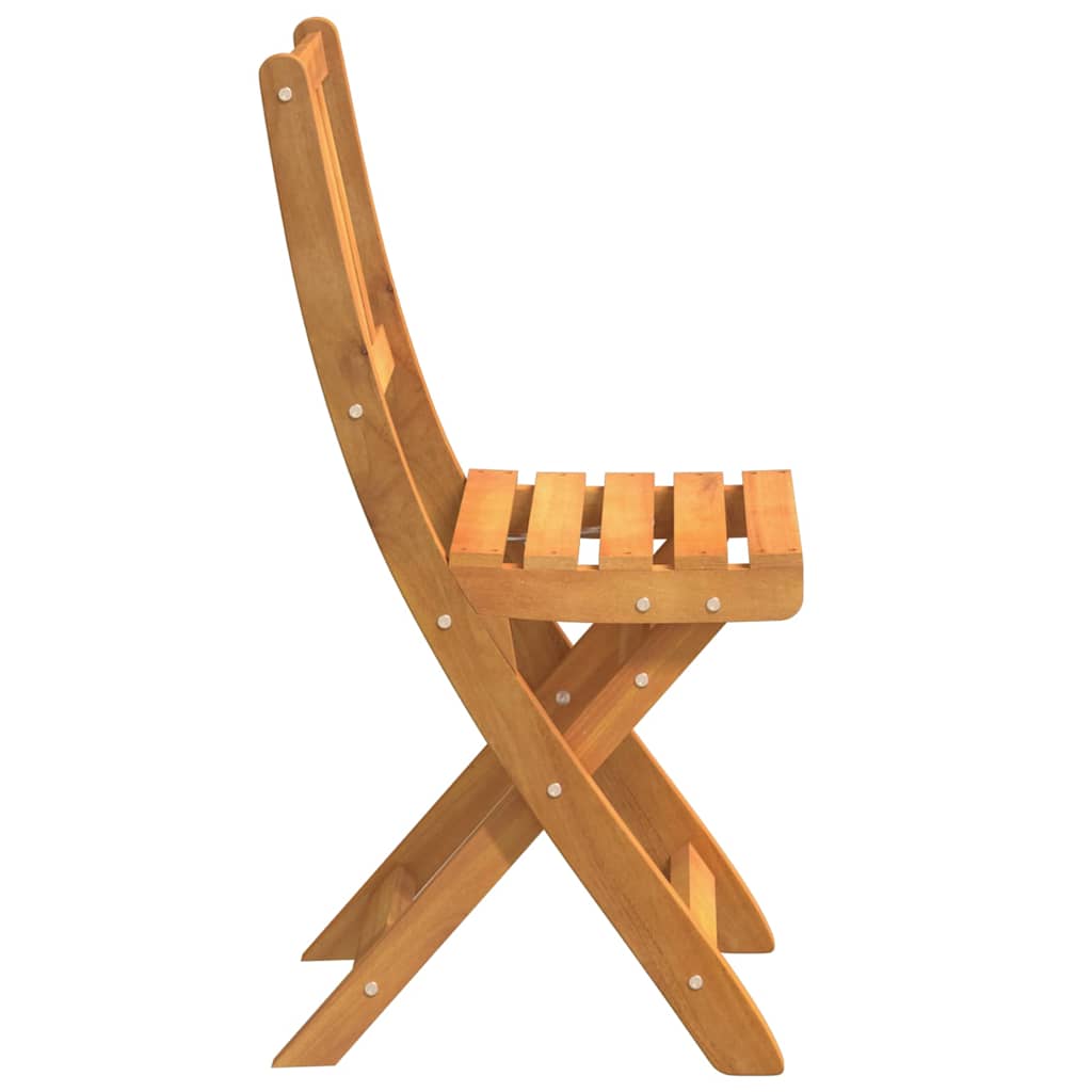 Außen Bistro-Stühle mit Kissen 2 pcs Massivholz Akazie