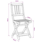 Außen Bistro-Stühle mit Kissen 2 pcs Massivholz Akazie