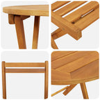 Garten Essgruppe mit Kissen 3 pcs Öl-Natur Massivholz Akazie