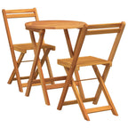 Garten Essgruppe mit Kissen 3 pcs Öl-Natur Massivholz Akazie