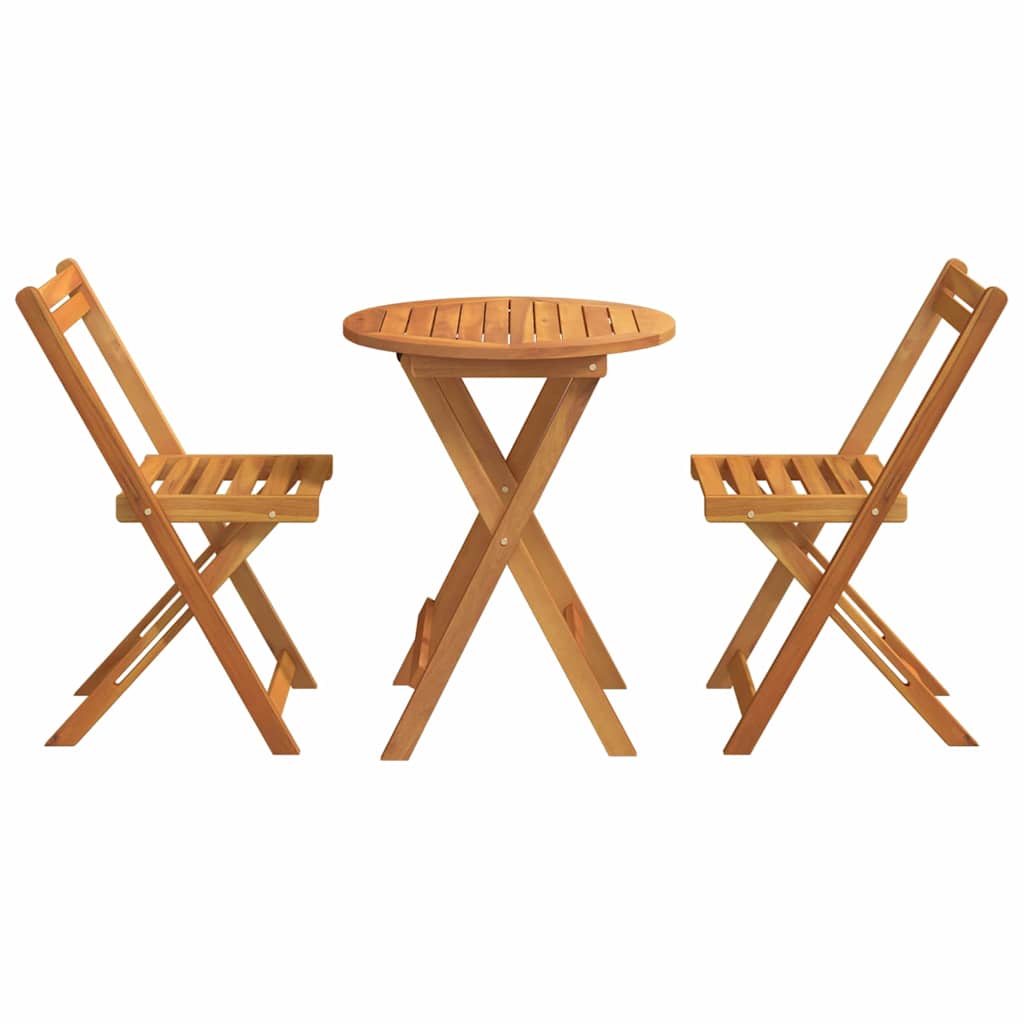 Garten Essgruppe mit Kissen 3 pcs Öl-Natur Massivholz Akazie