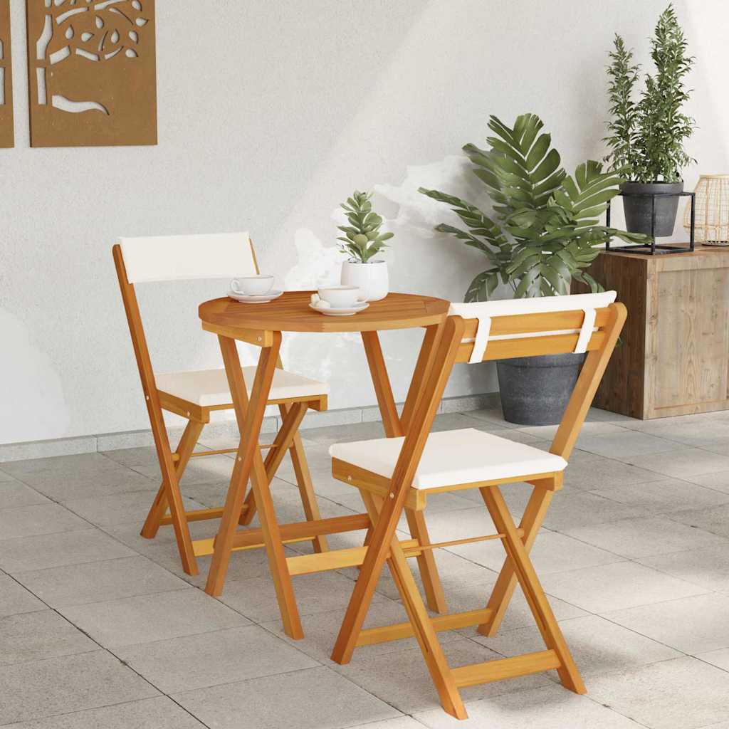 Garten Essgruppe mit Kissen 3 pcs Öl-Natur Massivholz Akazie