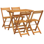 Bistrogarnitur 5 pcs Öl-Natur Massivholz Akazie