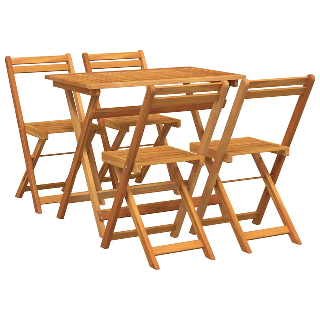 Bistrogarnitur 5 pcs Öl-Natur Massivholz Akazie
