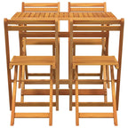 Bistrogarnitur 5 pcs Öl-Natur Massivholz Akazie