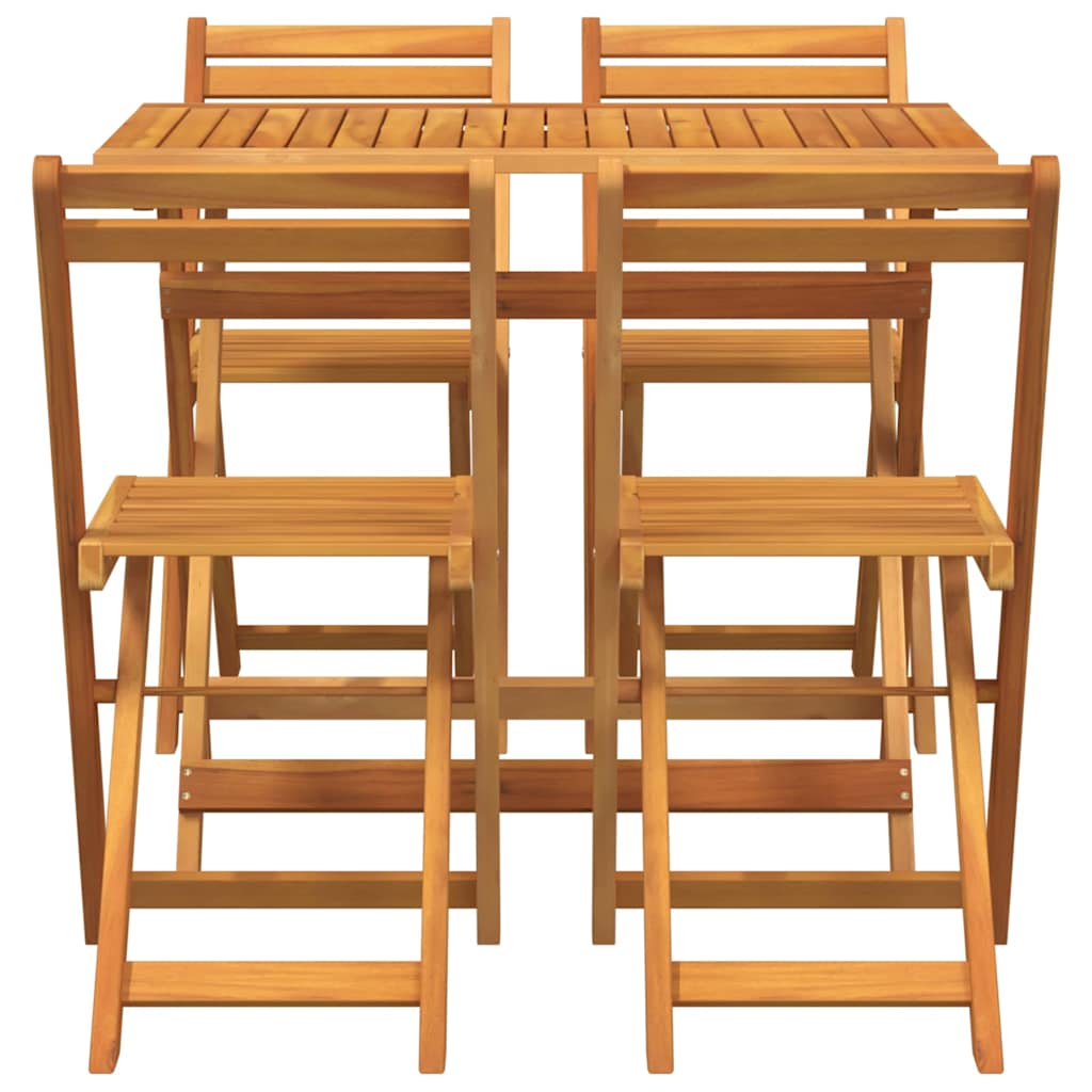 Bistrogarnitur 5 pcs Öl-Natur Massivholz Akazie