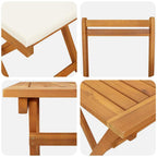 Bistrogarnitur mit Kissen 5 pcs Öl-Natur Massivholz Akazie