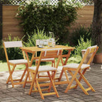 Bistrogarnitur mit Kissen 5 pcs Öl-Natur Massivholz Akazie