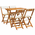 Bistrogarnitur mit Kissen 5 pcs Öl-Natur Massivholz Akazie