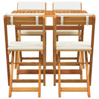 Bistrogarnitur mit Kissen 5 pcs Öl-Natur Massivholz Akazie