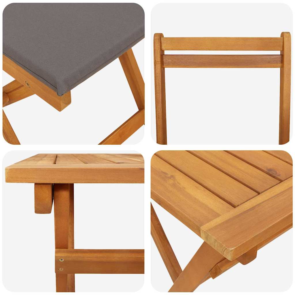 Bistrogarnitur mit Kissen 5 pcs Öl-Natur Massivholz Akazie