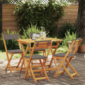 Bistrogarnitur mit Kissen 5 pcs Öl-Natur Massivholz Akazie