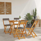 Bistrogarnitur mit Kissen 5 pcs Öl-Natur Massivholz Akazie