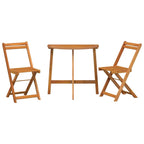 Bistrogarnitur 3 pcs Öl-Natur Massivholz Akazie