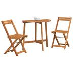 Bistrogarnitur 3 pcs Öl-Natur Massivholz Akazie