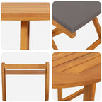 Bistrogarnitur mit Kissen 3 pcs Öl-Natur Massivholz Akazie