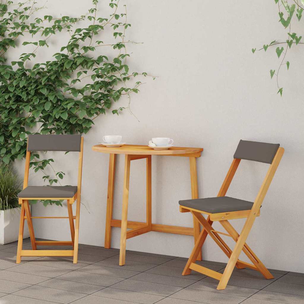 Bistrogarnitur mit Kissen 3 pcs Öl-Natur Massivholz Akazie